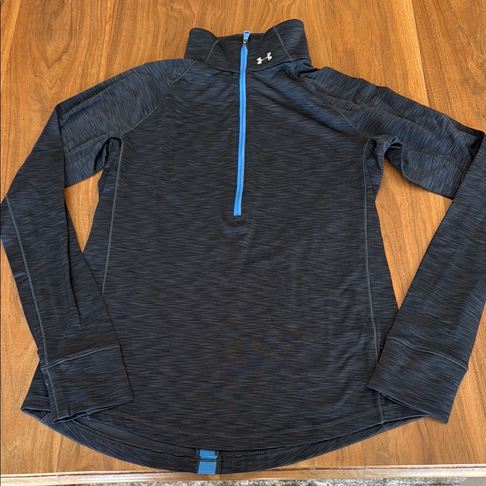 Under Armour Black and Blue Quarter Zip Pullover